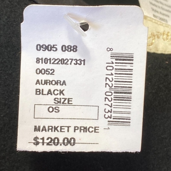 NWT Gottex Aurora 100% Wool Felt Charcoal Black Fedora Hat OSFM main image 4